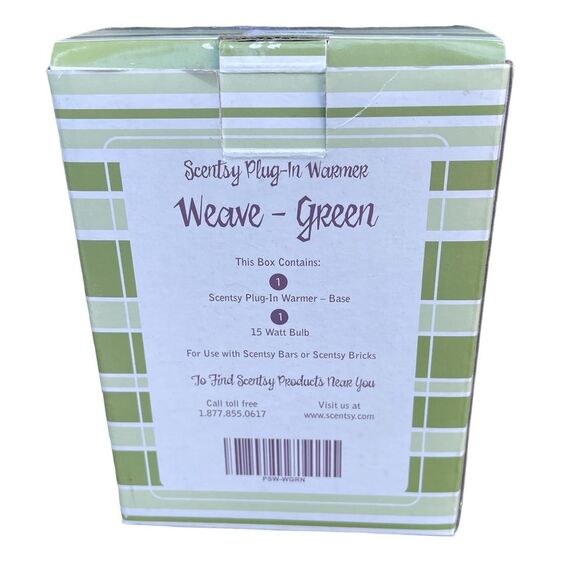 Scentsy Plug-In Warmer Weave Green New in Box - Picture 2 of 5